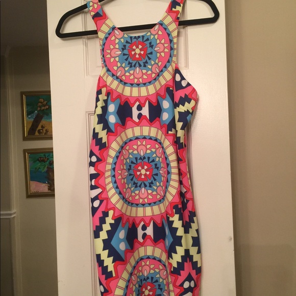 Multicolored dress WORN TWICE - Picture 3 of 3